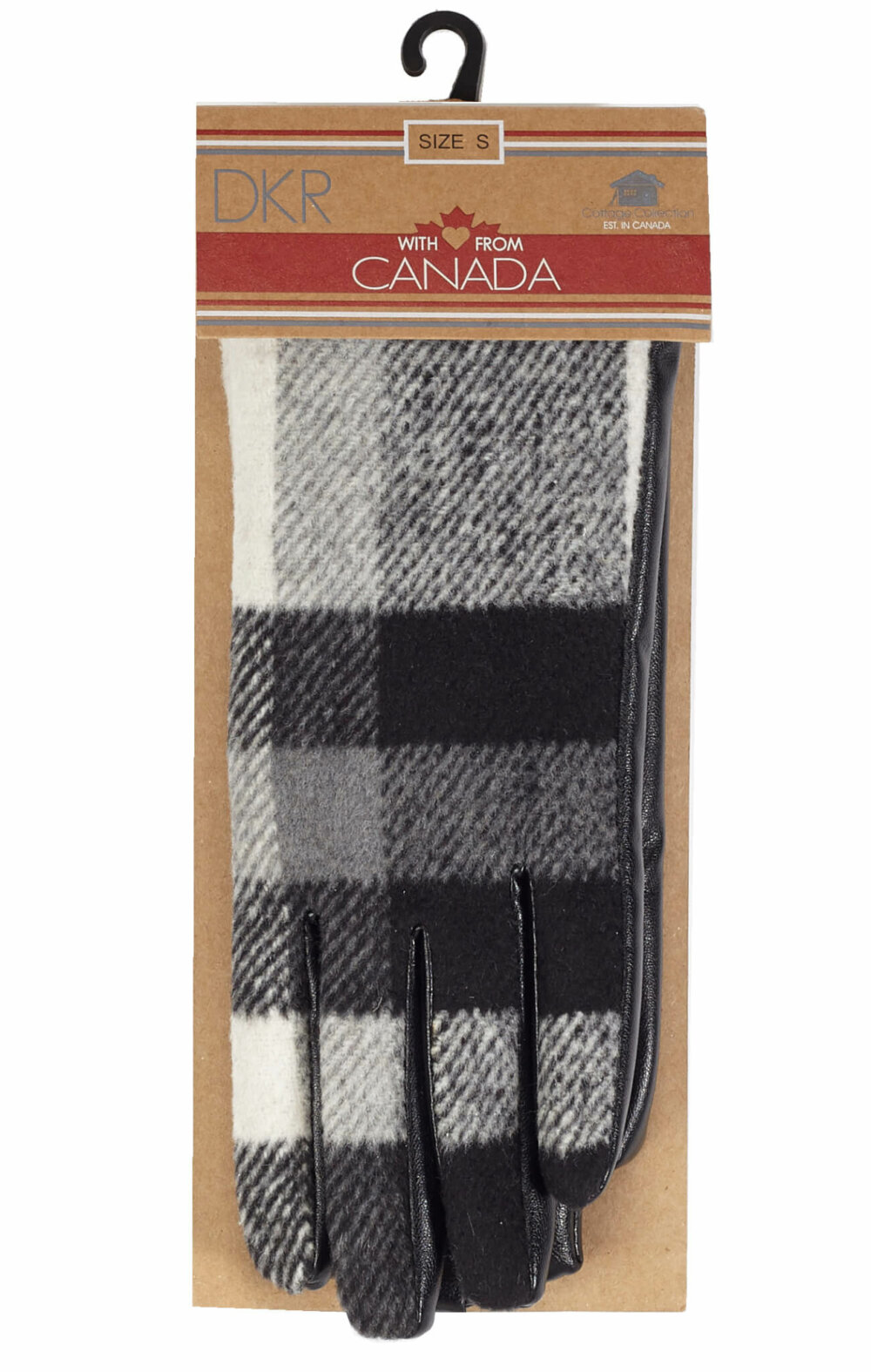 Ladies Plaid Gloves with Faux Fur Lining - Image 4