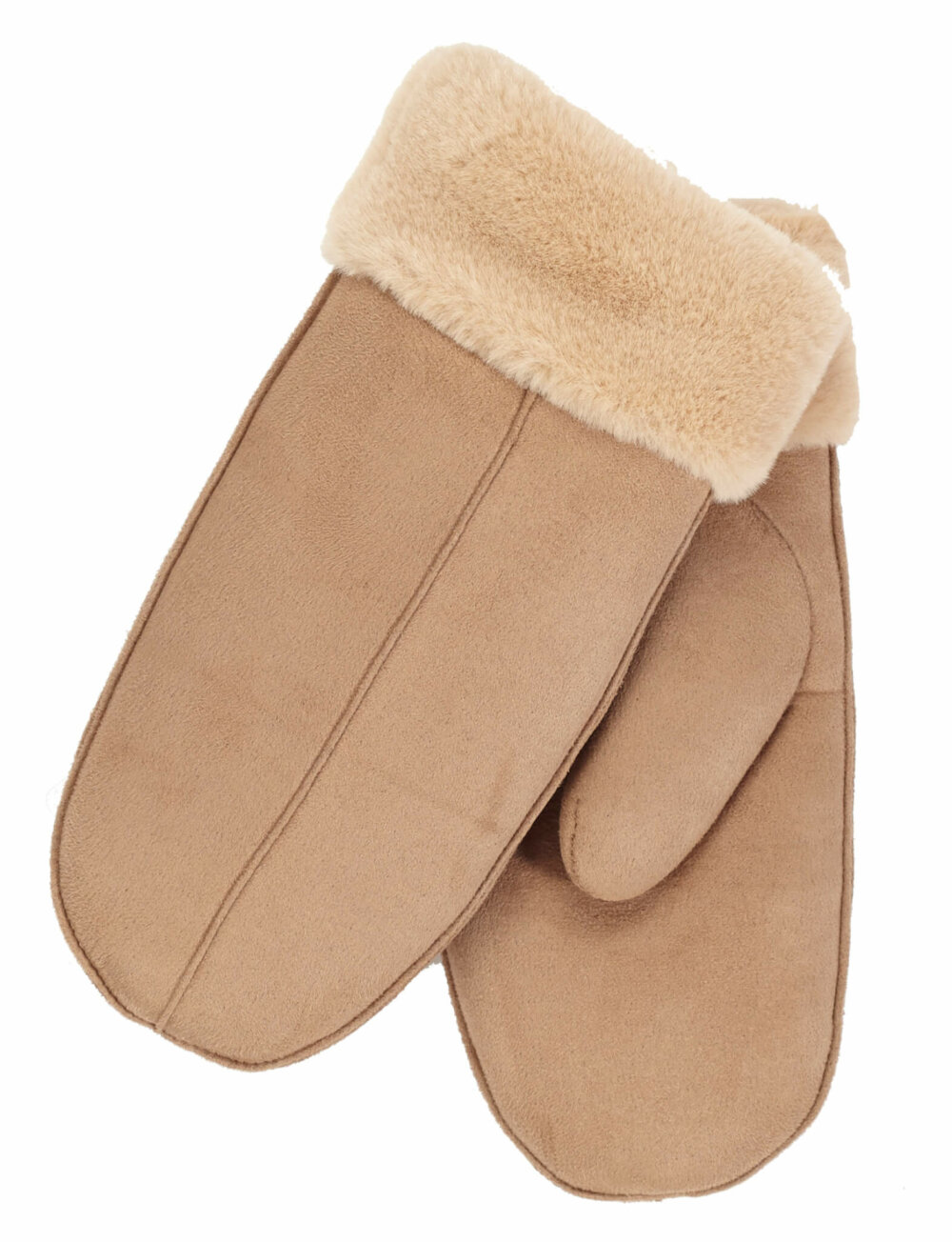 Ladies Mittens with Faux Fur Trim and Lining - Image 8