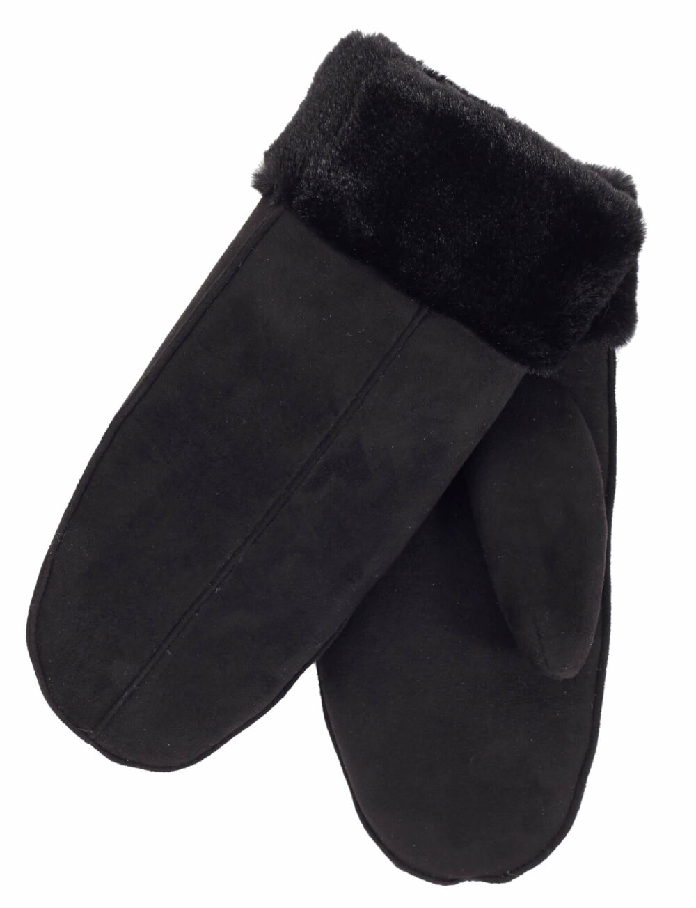 Ladies Mittens with Faux Fur Trim and Lining - Image 6
