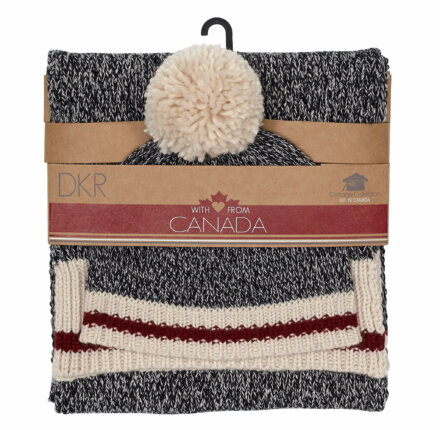 Ladies Salt and Pepper Hat and Scarf Combo Pack