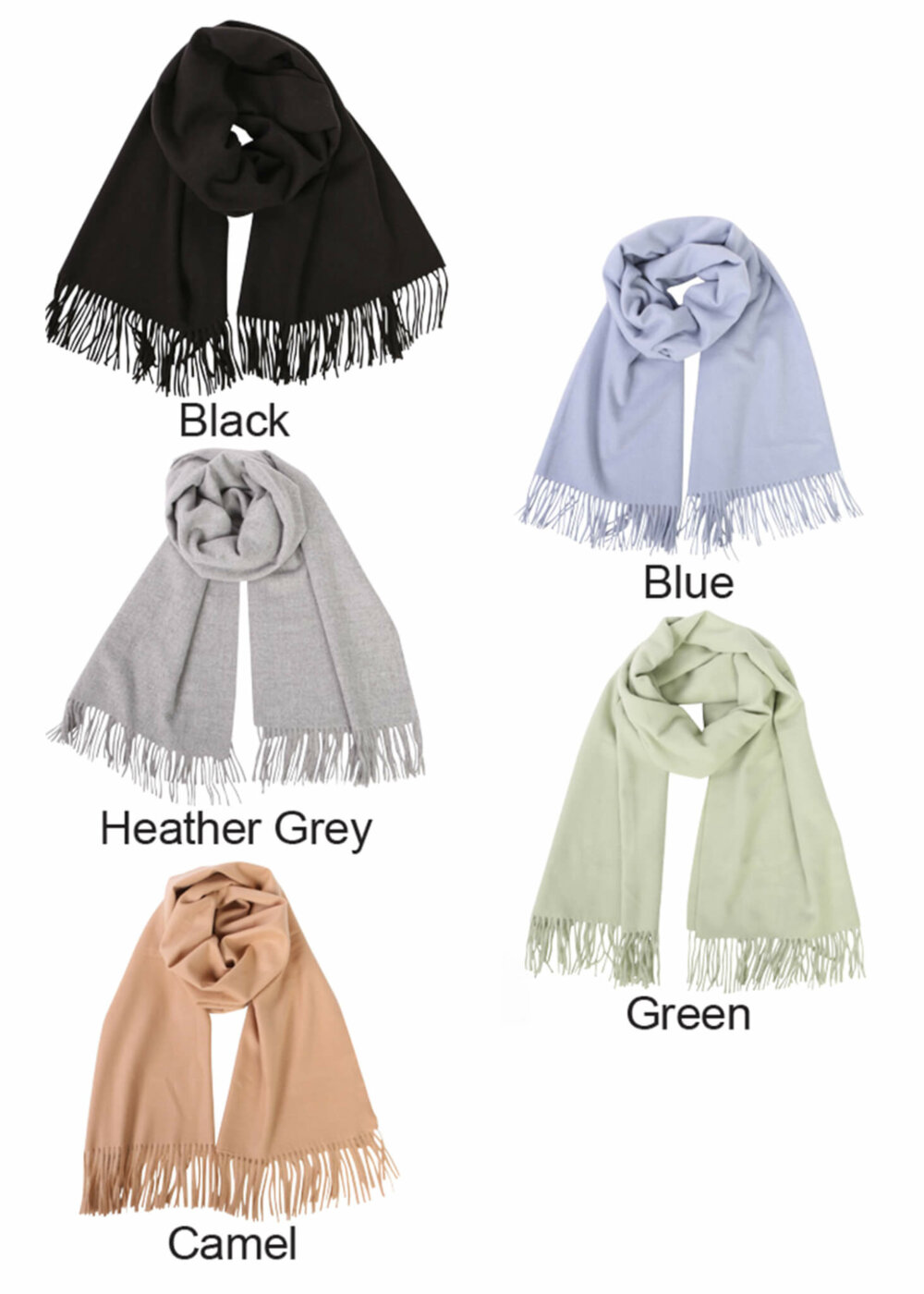 "CASHMERE LIKE" Scarves with Fringe - Image 4