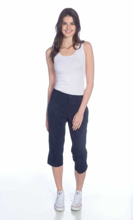 Ladies Stretch Capri with Pockets