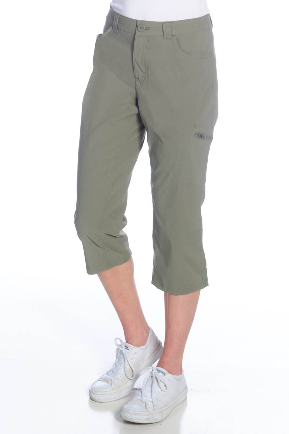 Ladies Stretch Capri with Pockets - Image 4