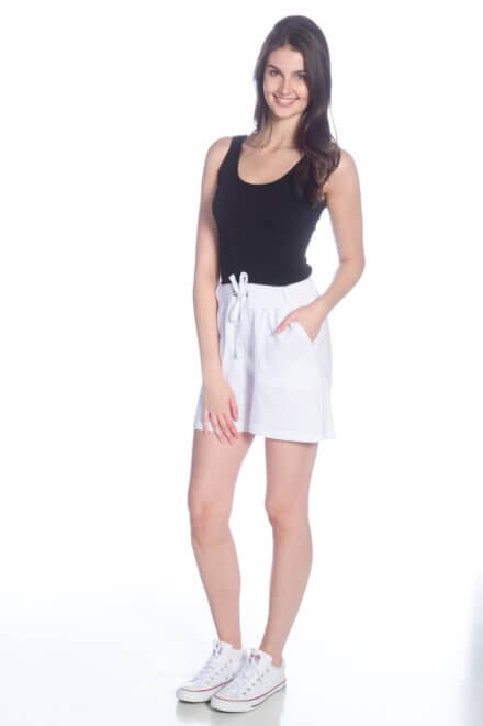 Sweatshort with Drawstring Waist and Pockets