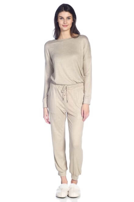 Long Sleeve Crew Neck T-Shirt with Pant Set