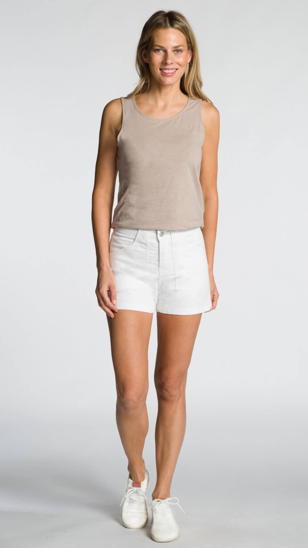 Stretch Denim Short with Tummy Tuck Control and Angled Pockets - Image 5