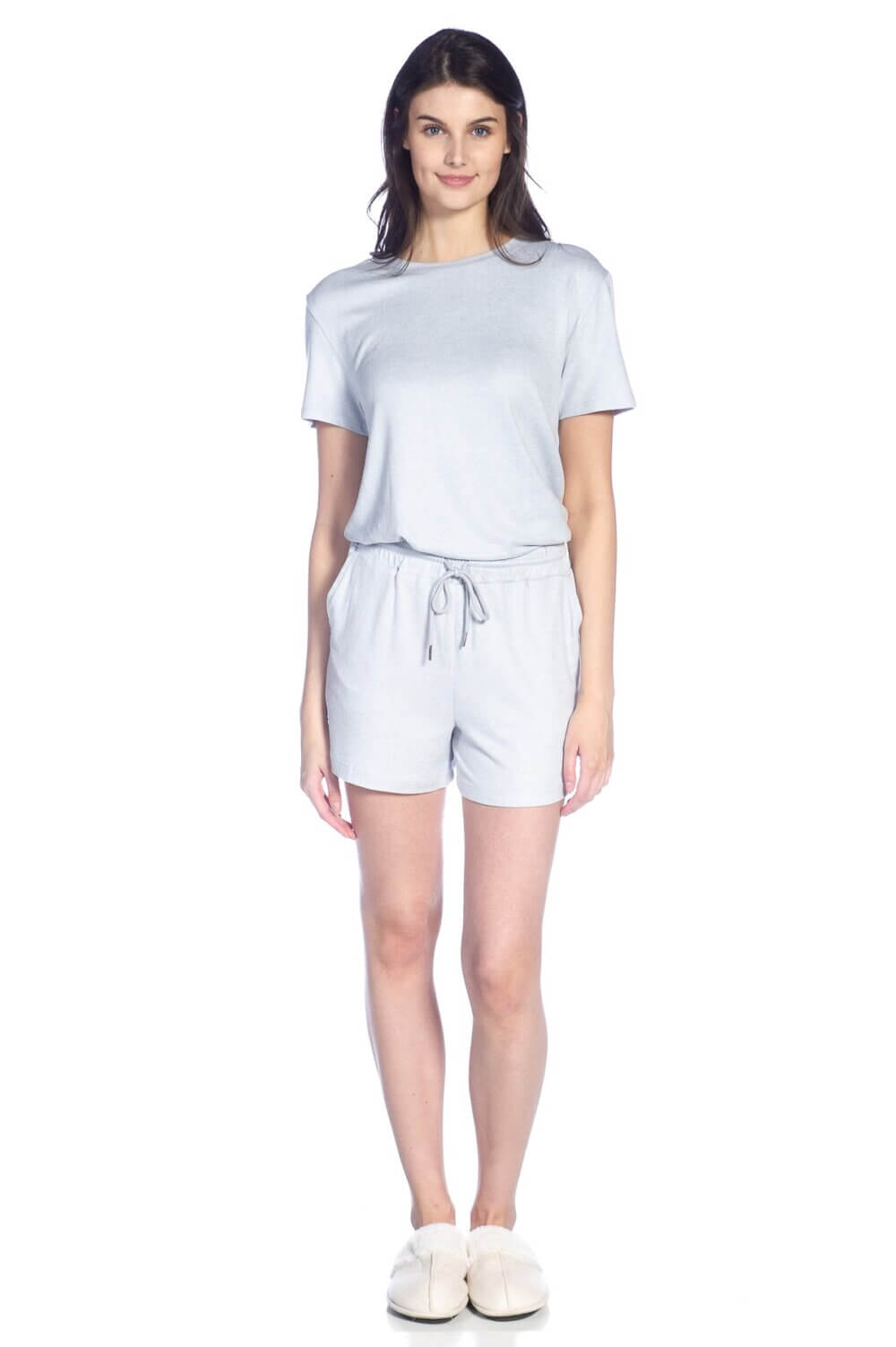 Short Sleeve Crew Neck T-Shirt with Short Set - Image 4
