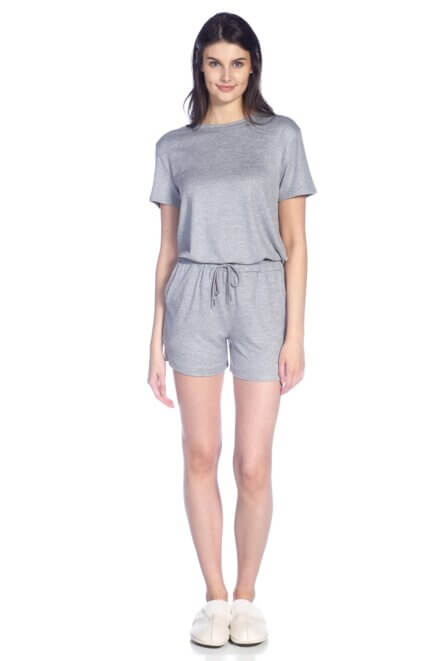 Short Sleeve Crew Neck T-Shirt with Short Set