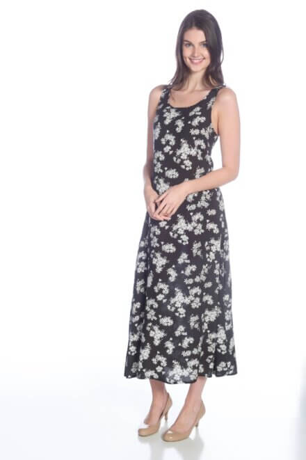 Scoop Neck A-Line Maxi Dress