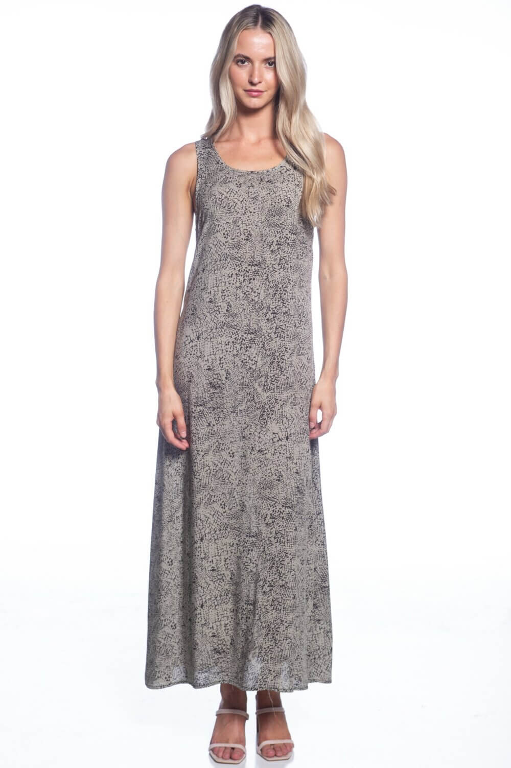 Scoop Neck A-Line Maxi Dress - Image 2