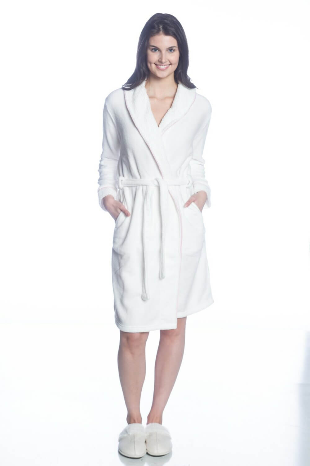 Shawl Collar Robe with Mini Popcorn Collar and Cuff - Image 6