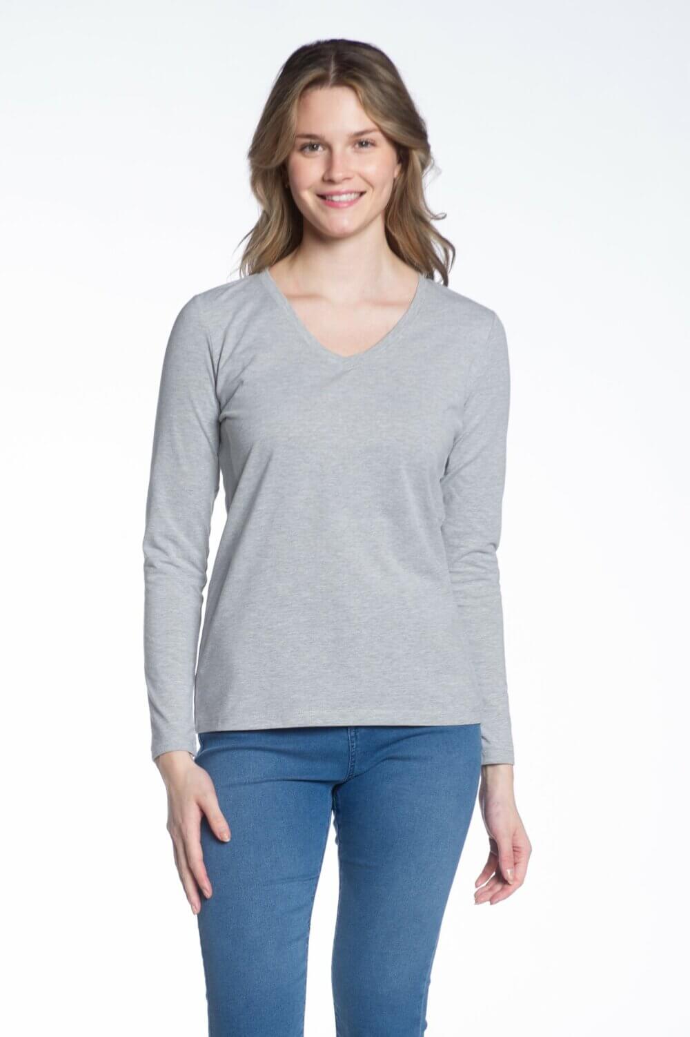 Long Sleeve V-Neck T-Shirt - Image 3