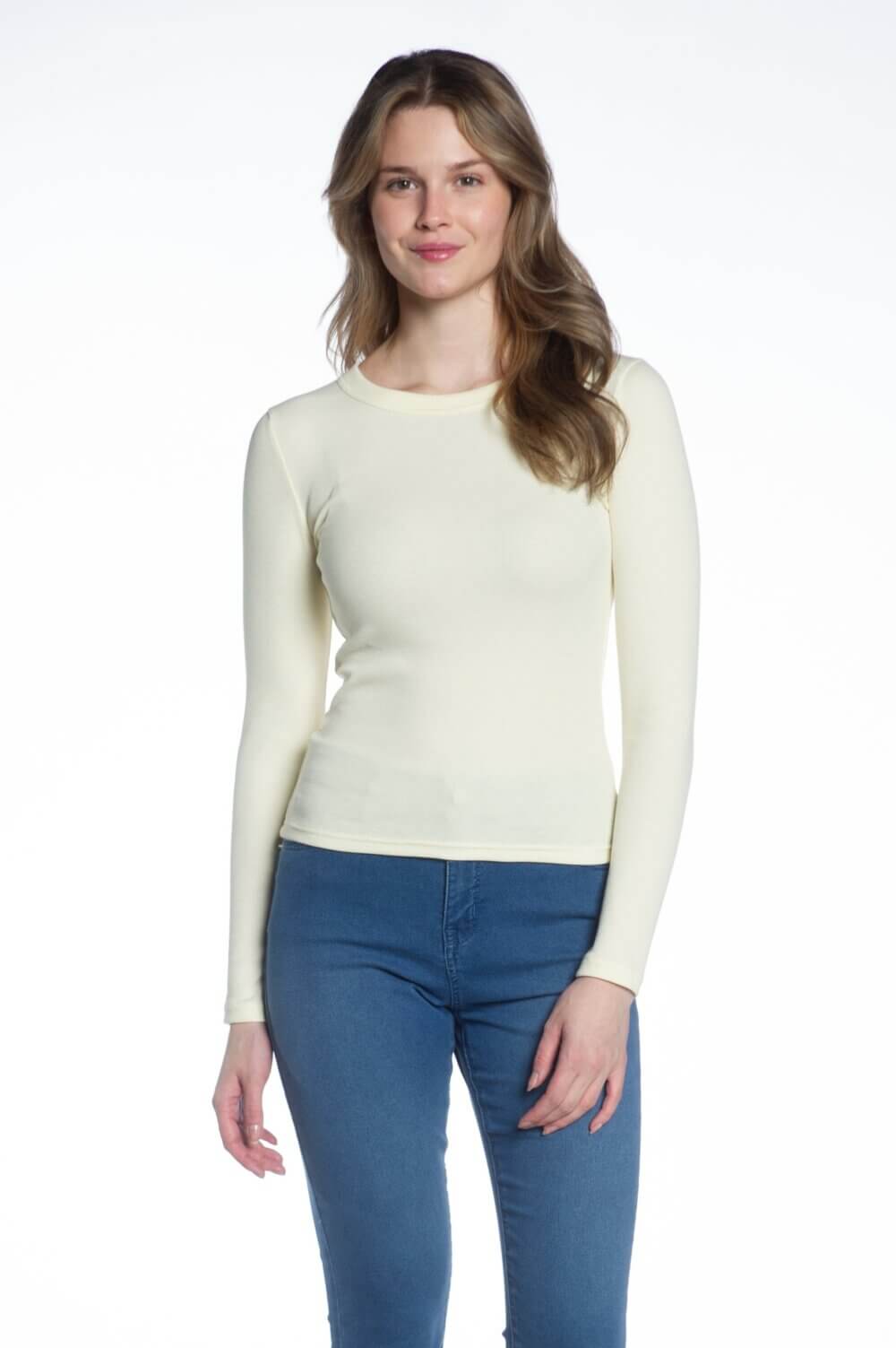 Long Sleeve Crew Neck Rib Top - Image 8