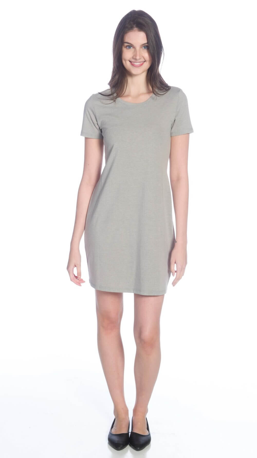 Short Sleeve Crew Neck Dress
