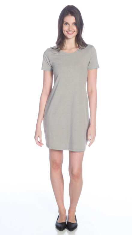 Short Sleeve Crew Neck Dress