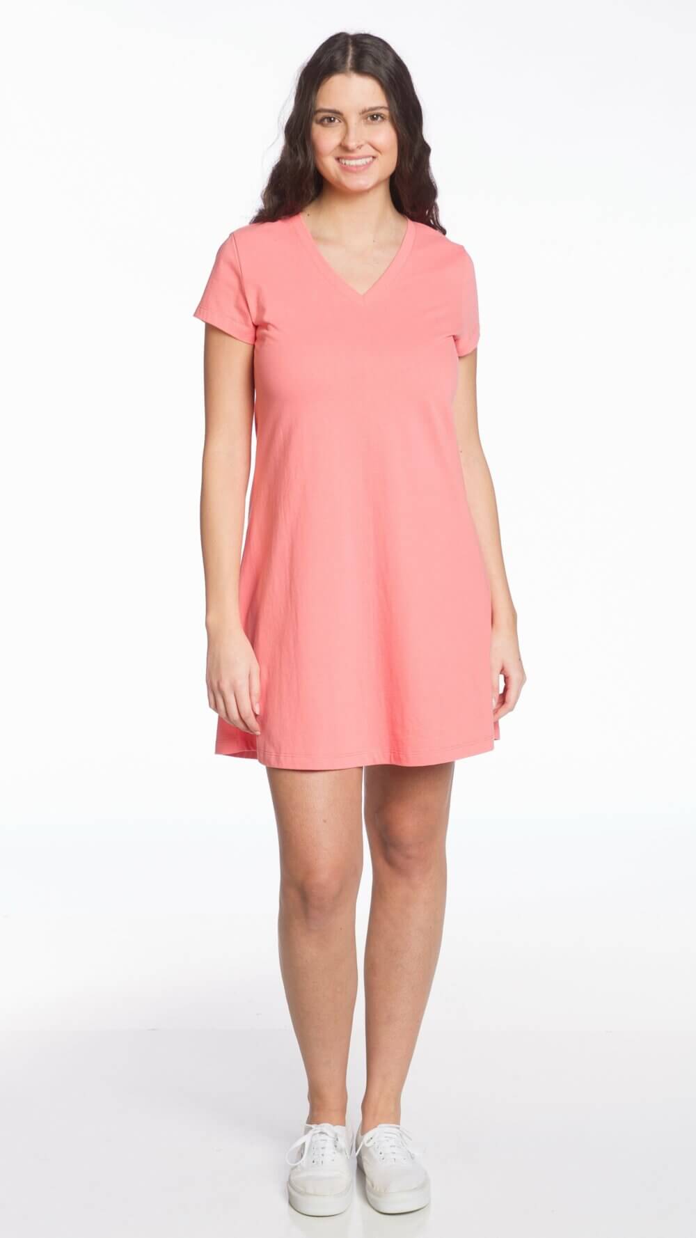Short Sleeve V-Neck Dress - Image 3