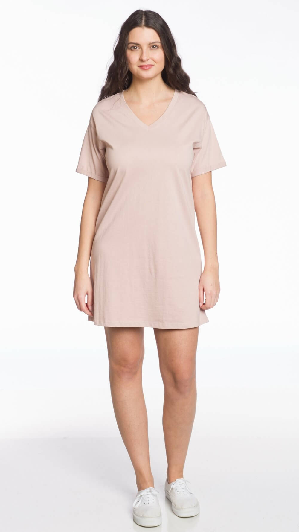 Short Sleeve V-Neck Dress