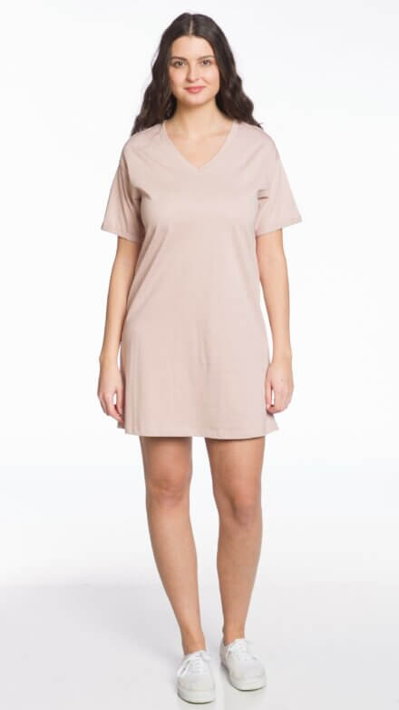 Short Sleeve V-Neck Dress