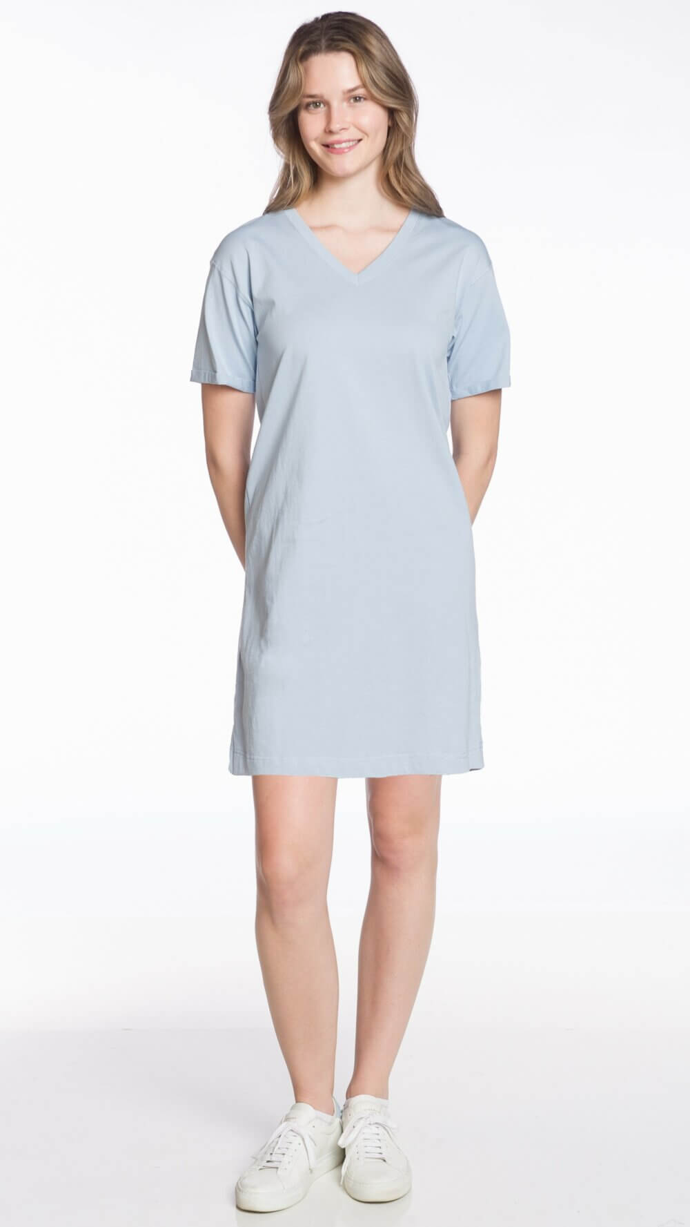 Short Sleeve V-Neck Dress - Image 4