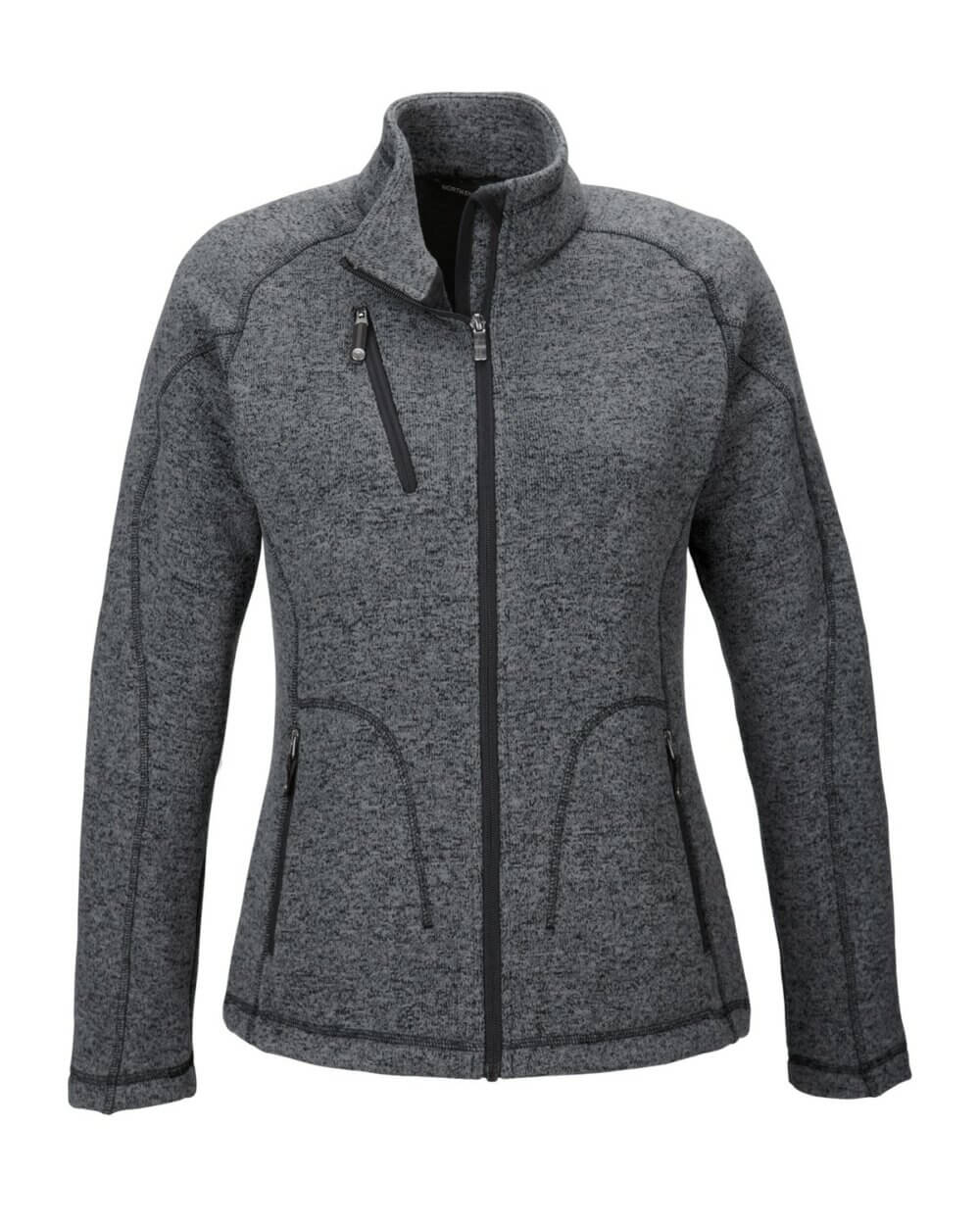 Ladies Peak Knit Fleece Jacket - Image 3