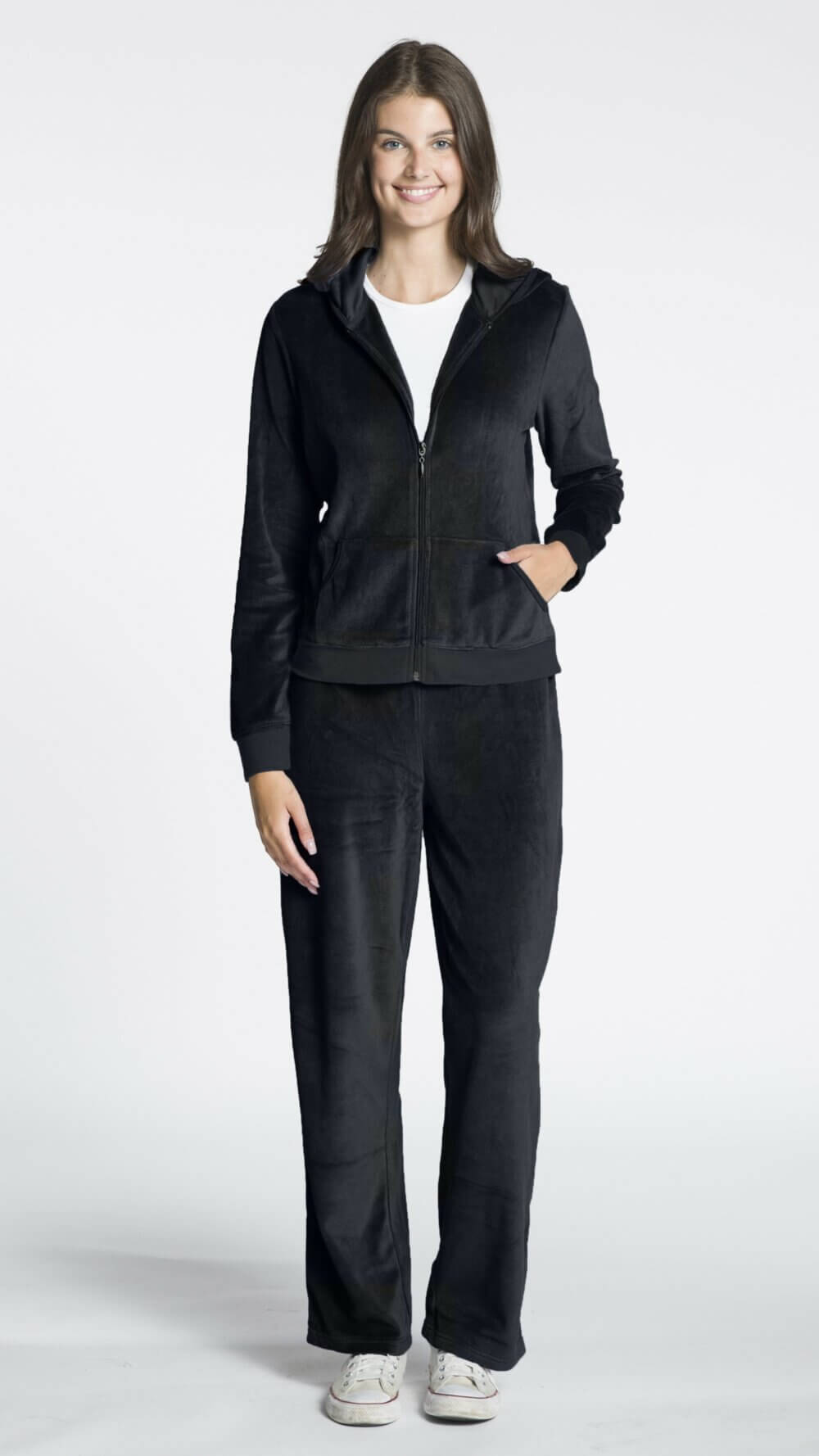 Ladies Two Piece Velour Set - Image 2