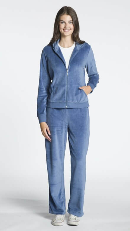 Ladies Two Piece Velour Set