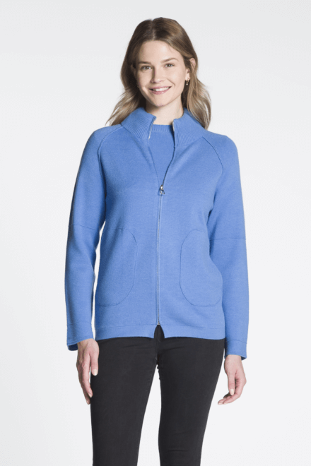 Full Zip Sweater Jacket with Pockets