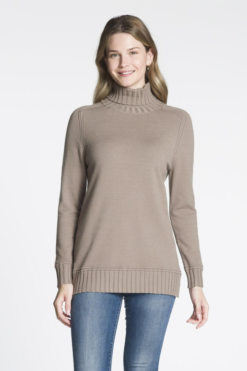 Long Sleeve Rib Turtle Neck Sweater - Image 4
