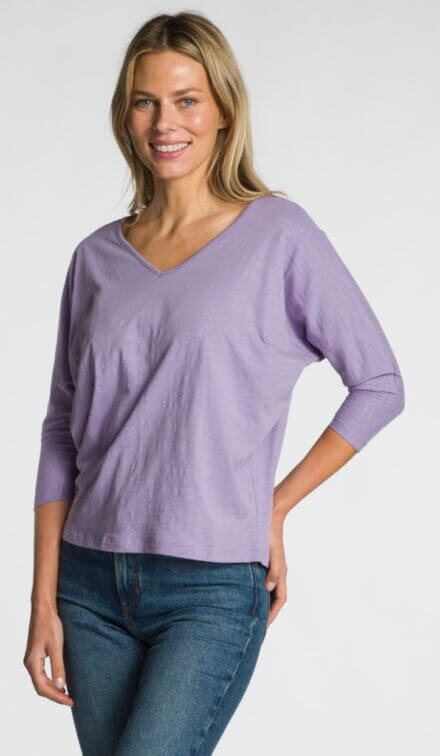 Dolman Sleeve V-Neck Top