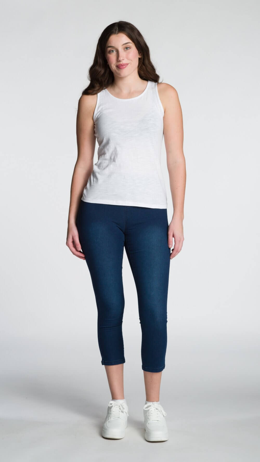 Stretch Denim Pull-On Capri with Tummy Tuck Control - Image 3
