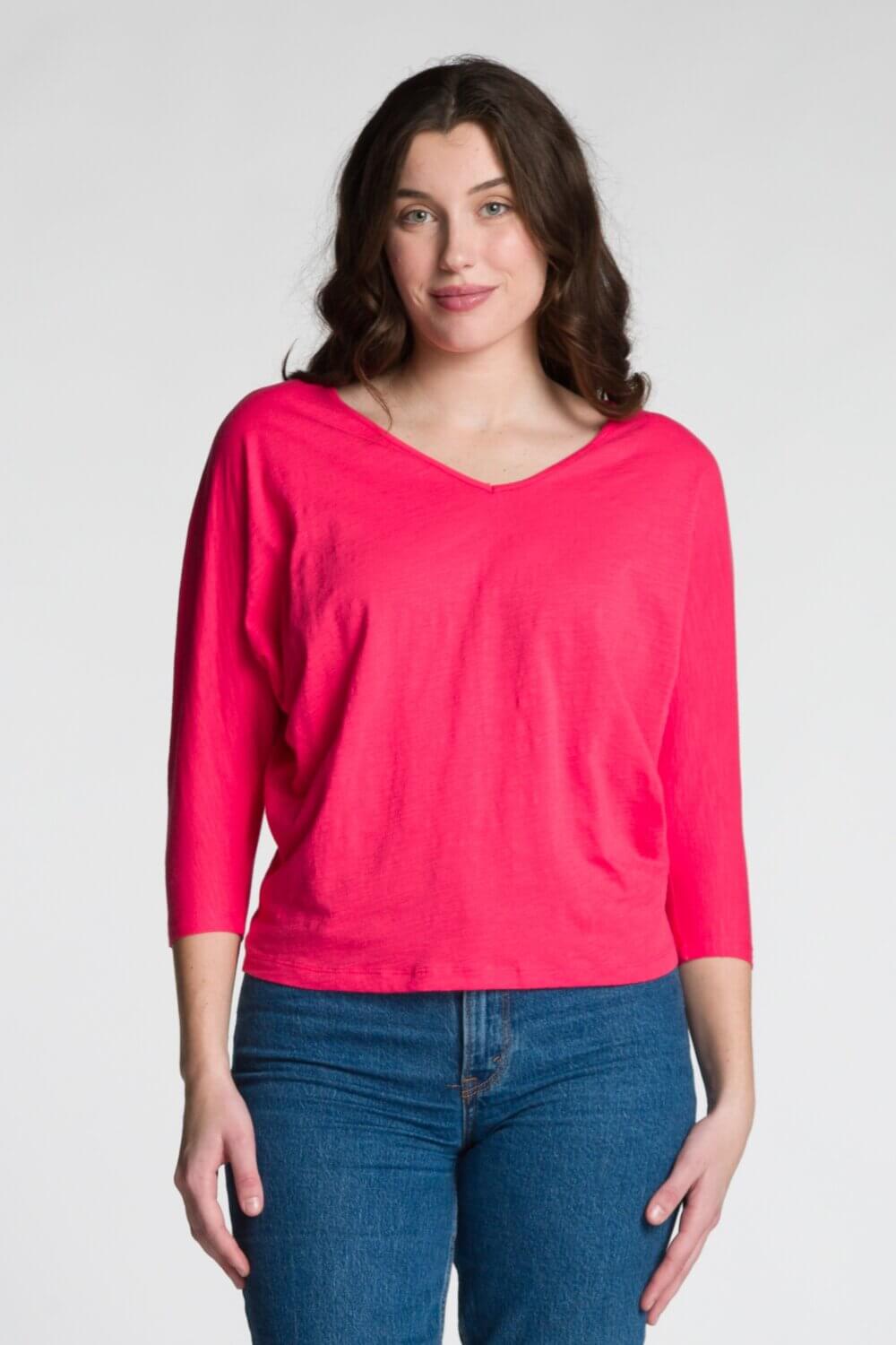Dolman Sleeve V-Neck Top - Image 8