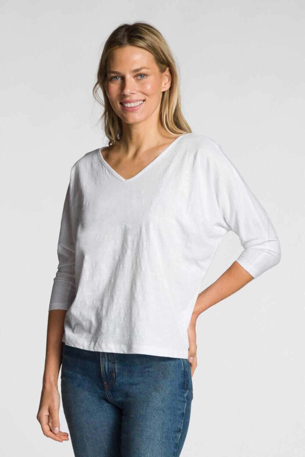 Dolman Sleeve V-Neck Top - Image 3