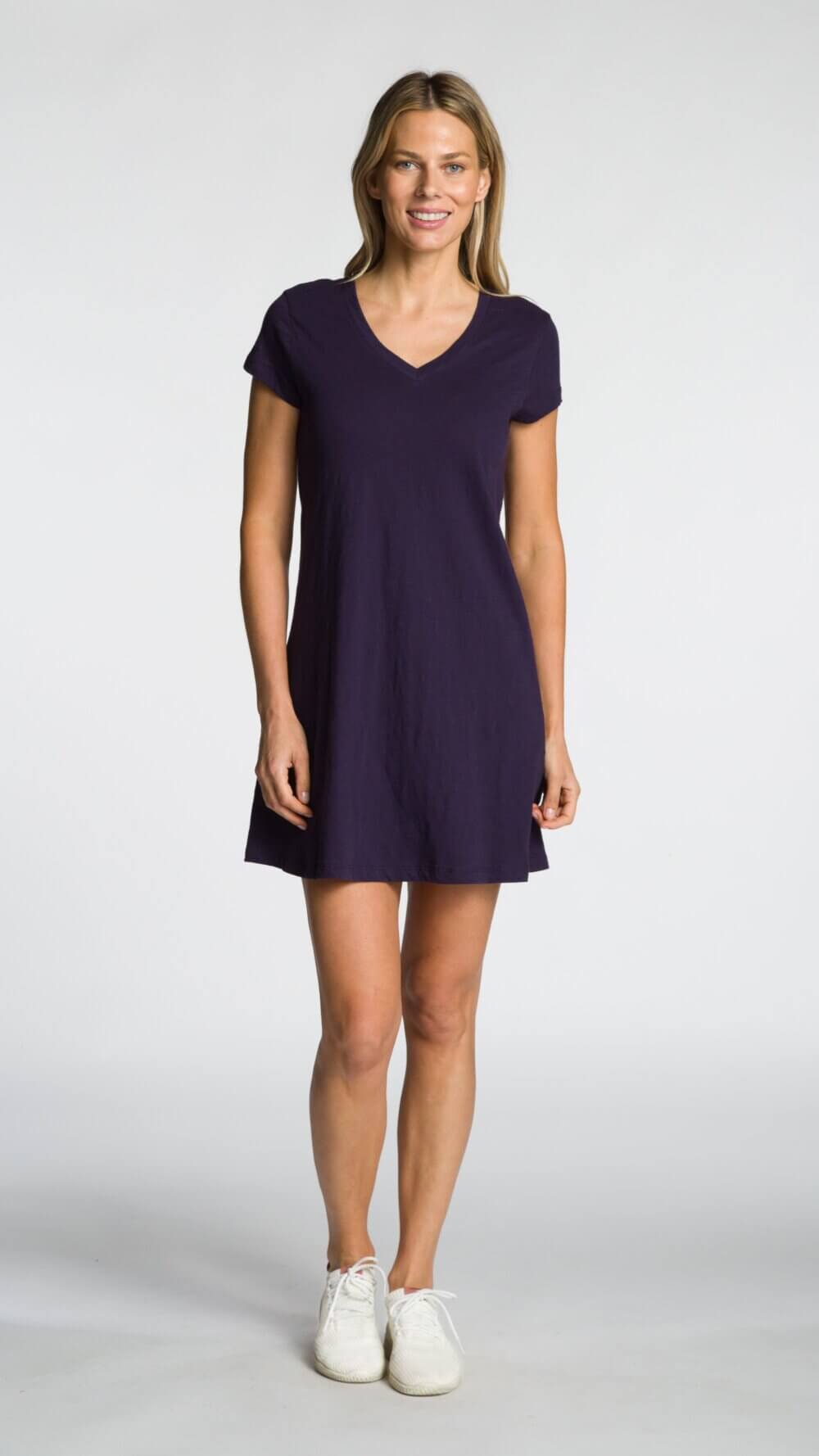 Short Sleeve V-Neck Dress - Image 3