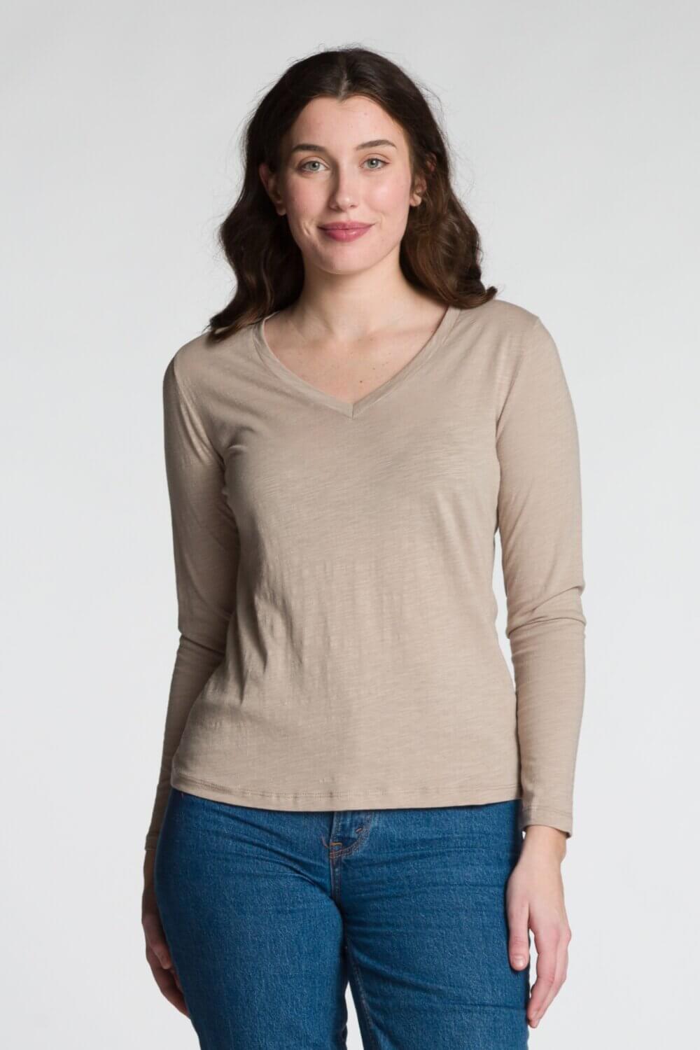 Long Sleeve V-Neck T-Shirt - Image 5
