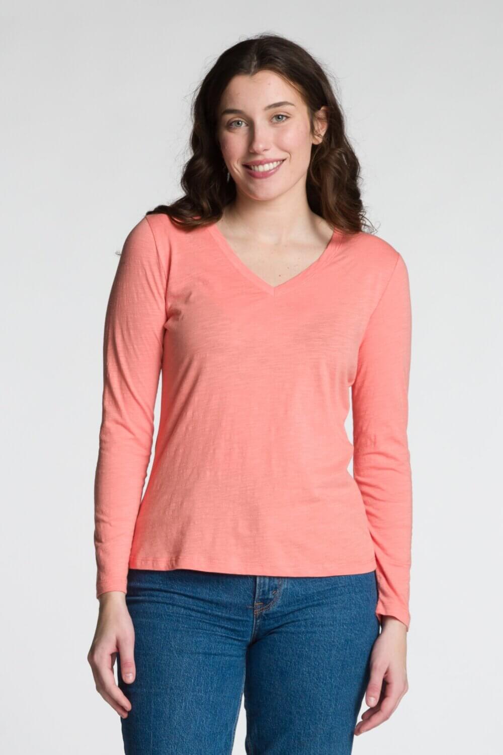 Long Sleeve V-Neck T-Shirt - Image 7