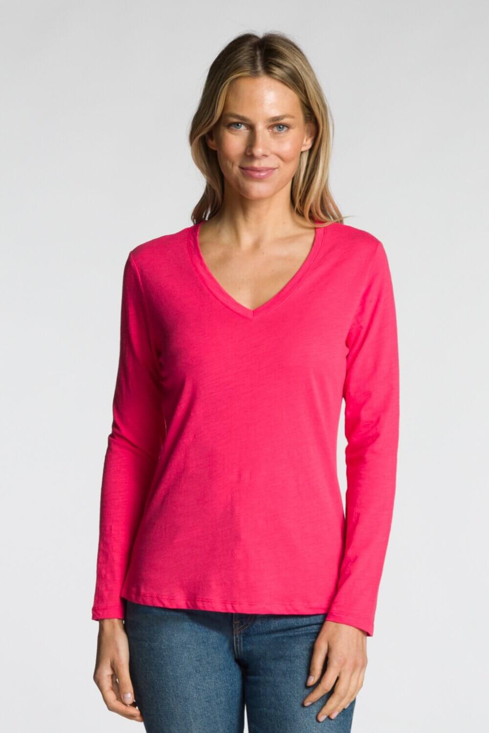 Long Sleeve V-Neck T-Shirt - Image 8