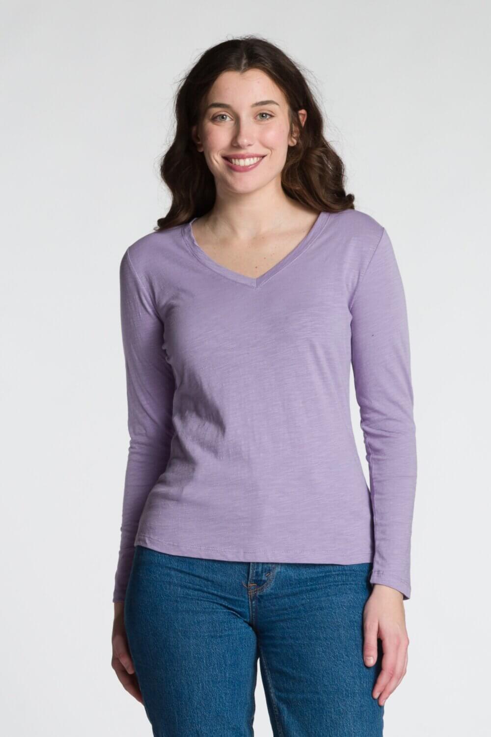 Long Sleeve V-Neck T-Shirt - Image 6